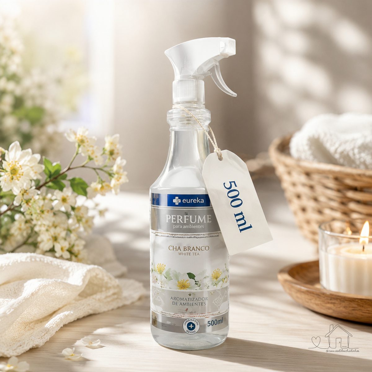 Finale Chá Branco "Cheiro de Rico" Home Spray - Cheirinho Acolhedor Aromatizante Ambientes e Estofados