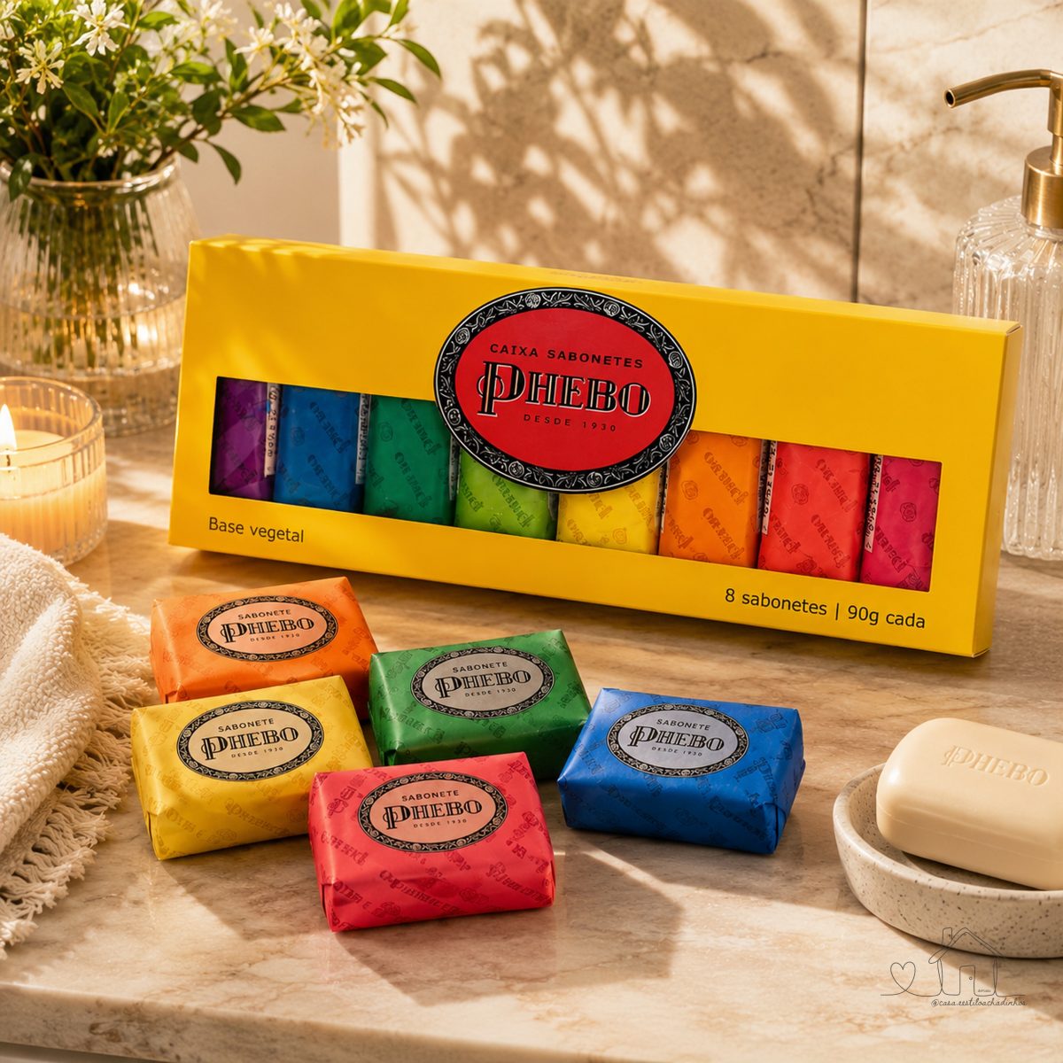 Kit Sabonete, PHEBO, Amarelo, 720g