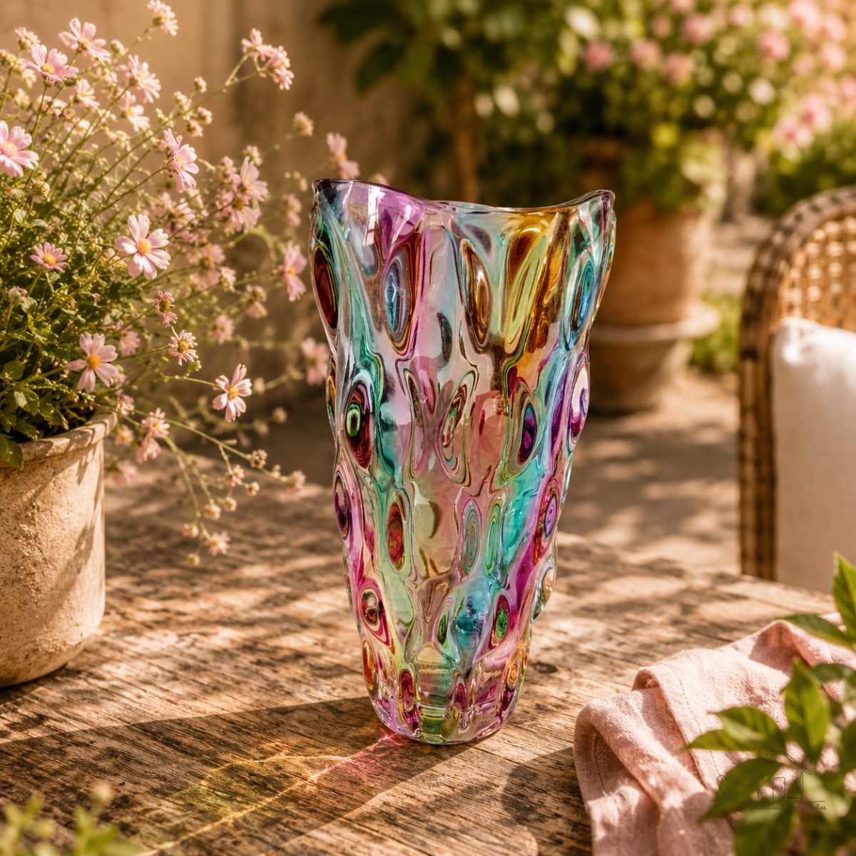 Vaso de vidro grosso primeira linha