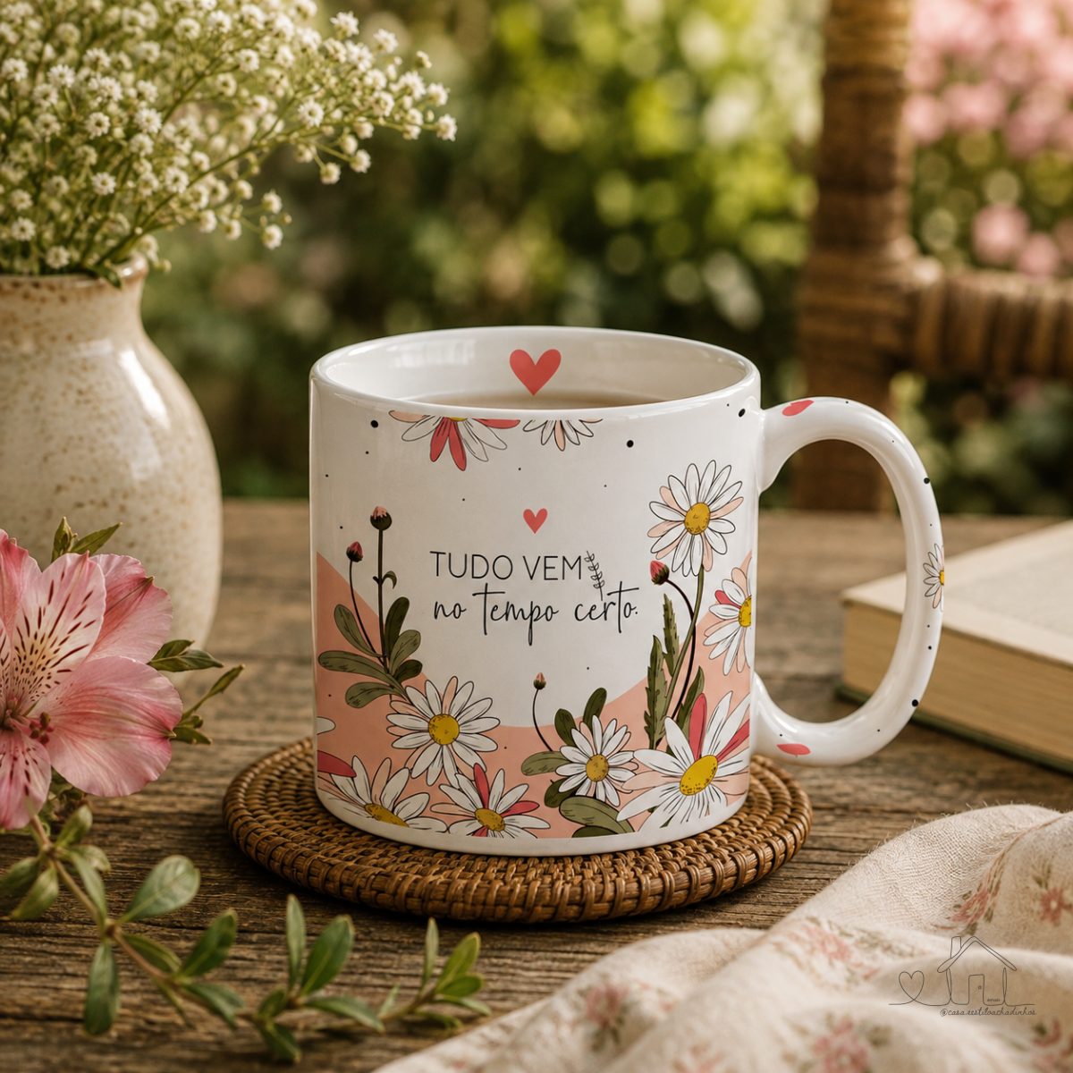 Caneca Bella 300ML Tudo Vem No Tempo Certo