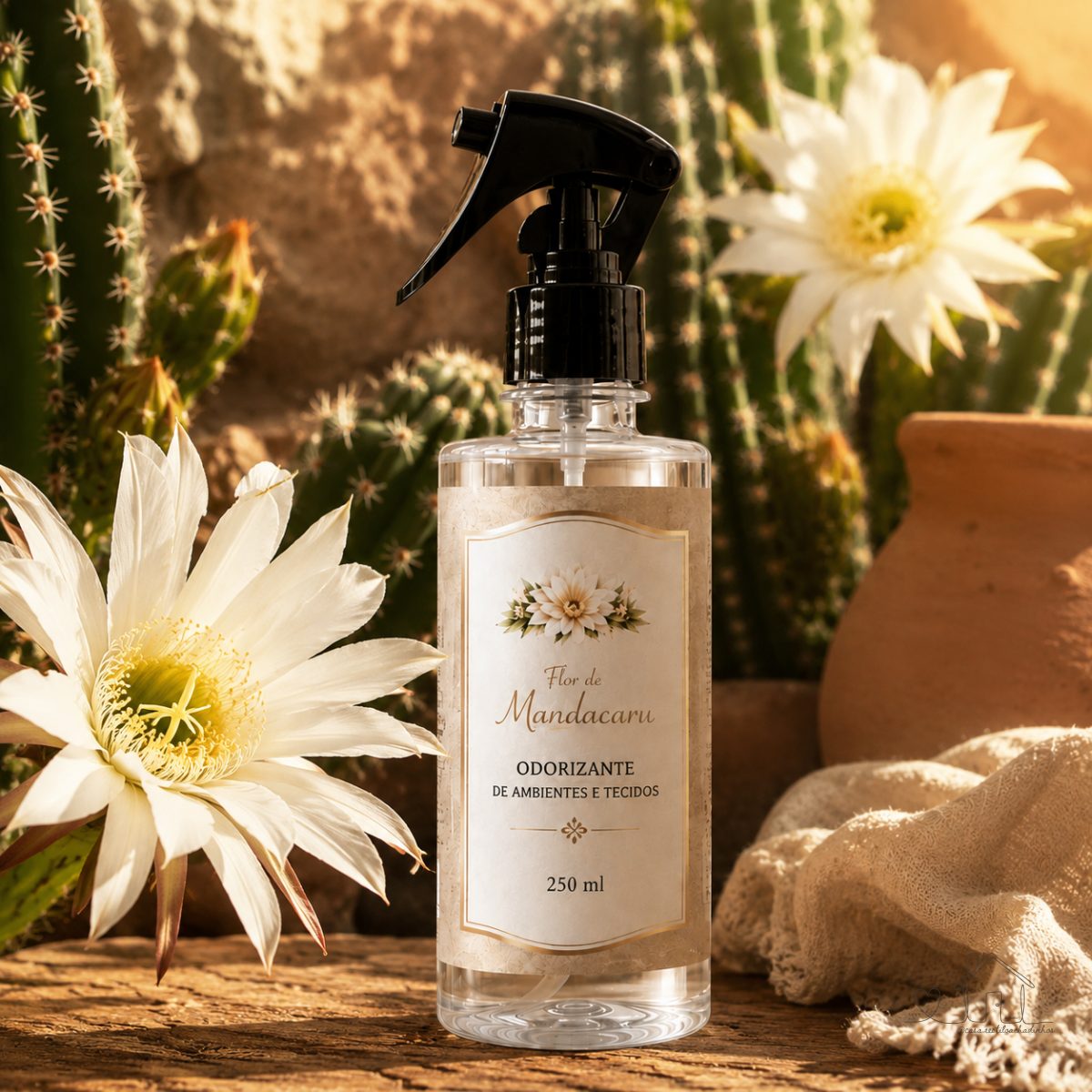 Odorizante de Ambientes e Tecidos 250ml Flor de Mandacaru - Home Spray Aromatizador Alta Fixação