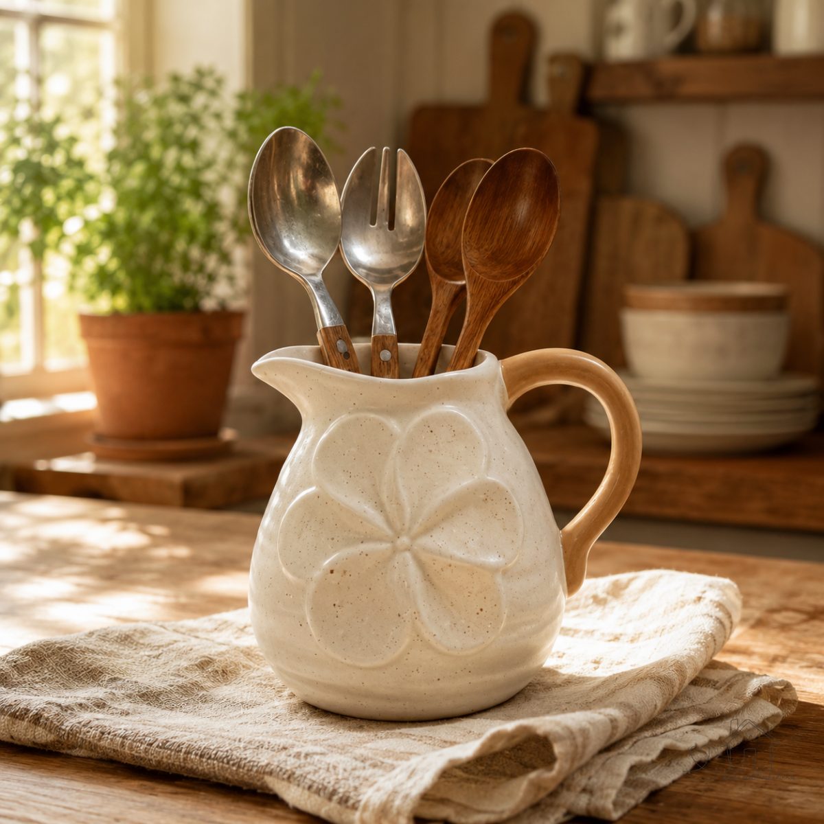 Vaso de Cerâmica com Alça (Estilo 2)