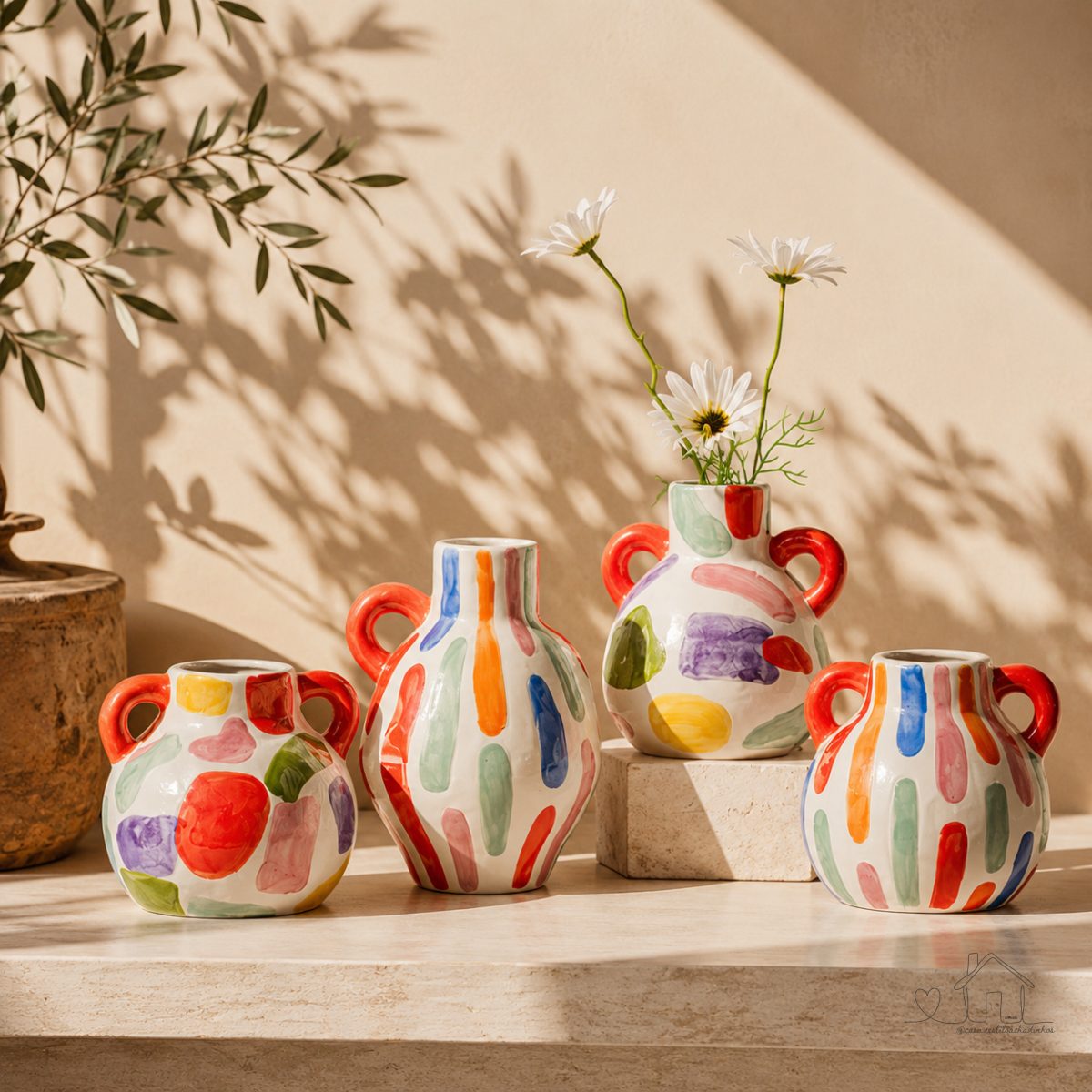 Vaso Decorativo Colorido Pequeno