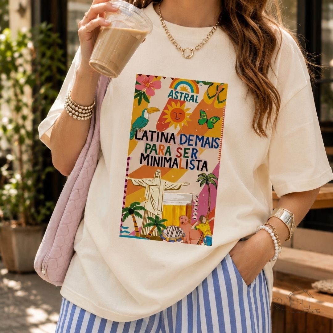 Camiseta T-Shirt Latina Alta Qualidade 100% Algodão Brasil