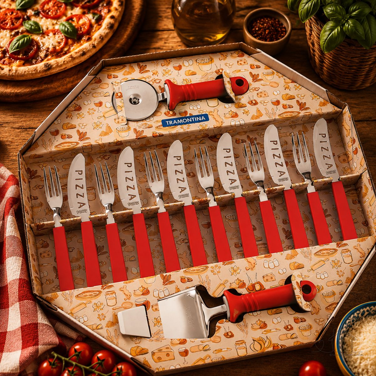 Kit para pizza 14 peças Tramontina