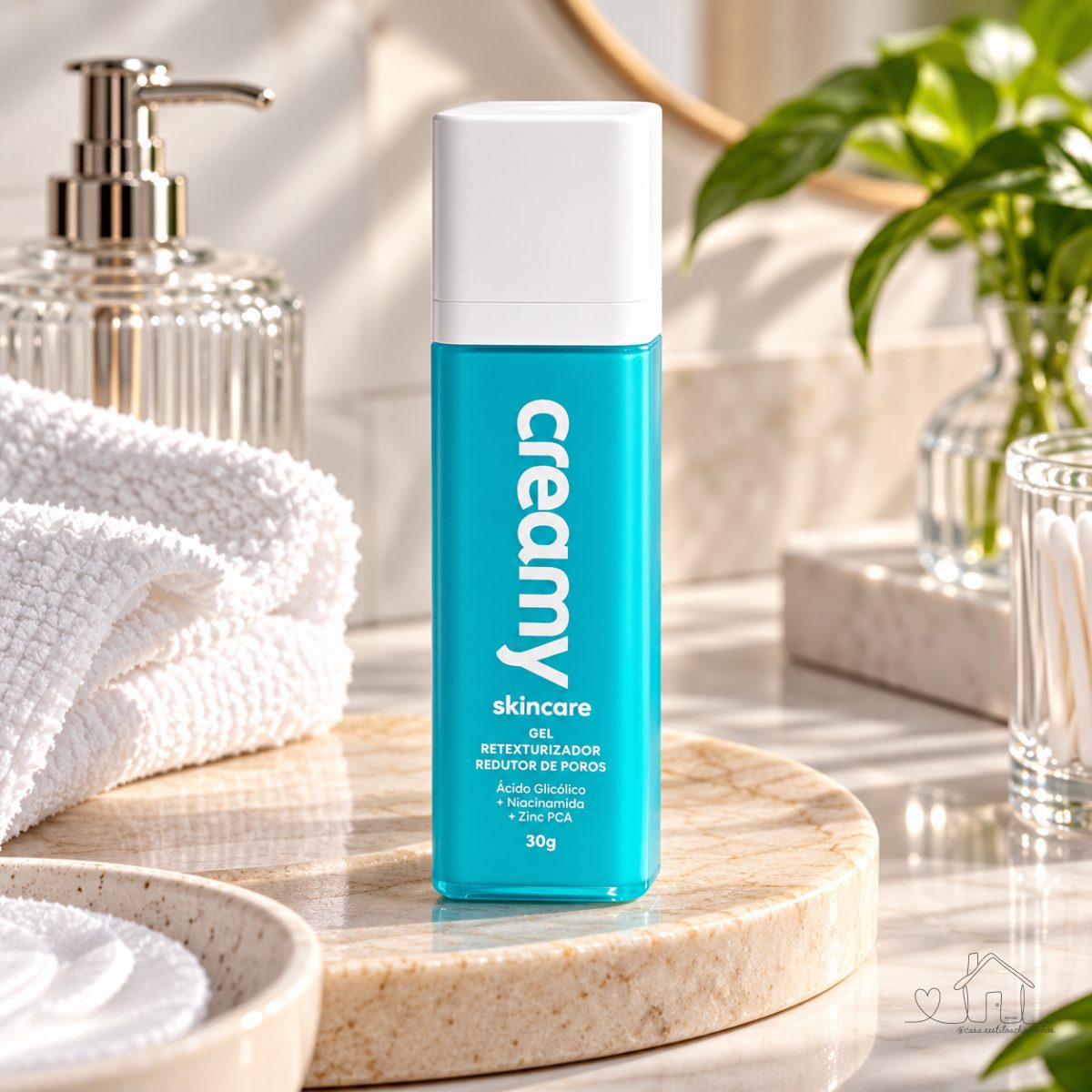 Gel Retexturizador - Redutor de Poros – Ácido Glicólico - Creamy Skincare - 30G