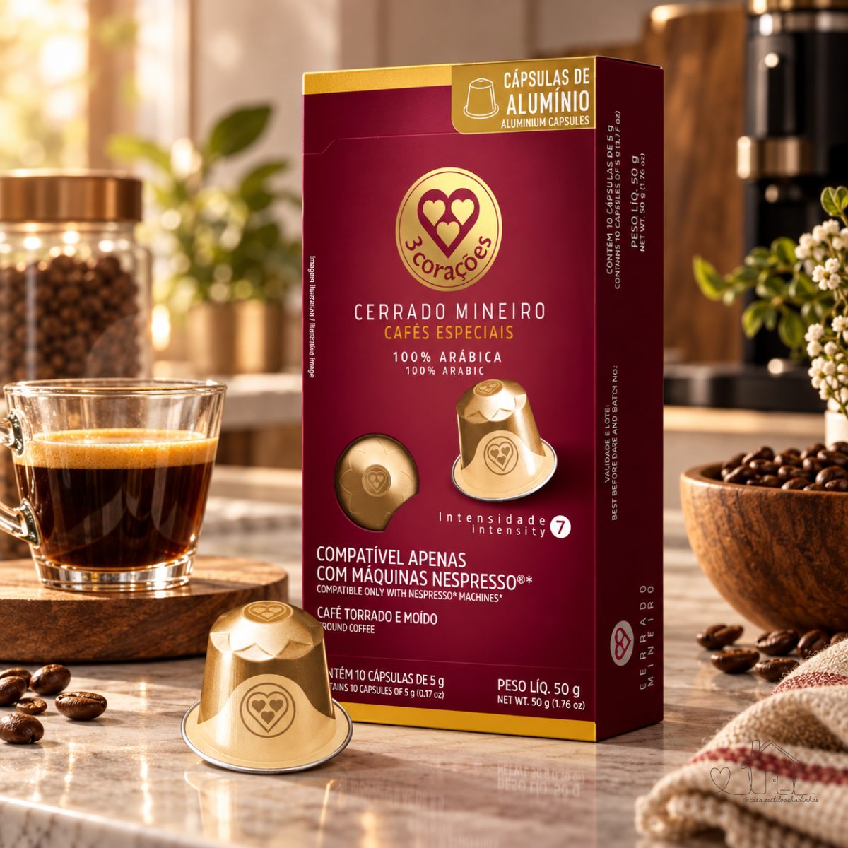 Cápsula de Café 3 Corações Nespresso Cerrado Mineiro 10 Unidades