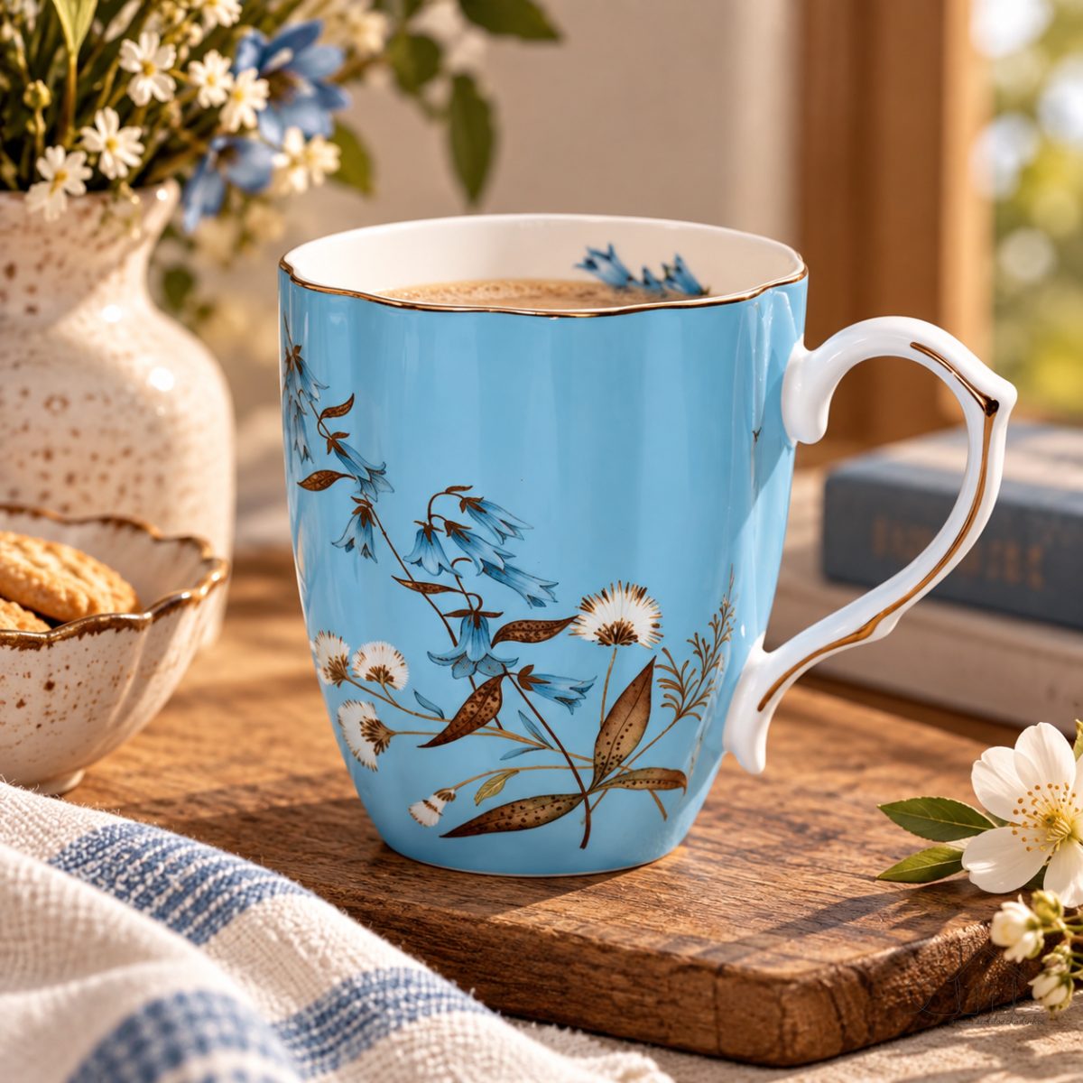 Caneca de Porcelana 400ml - Brisa Floral