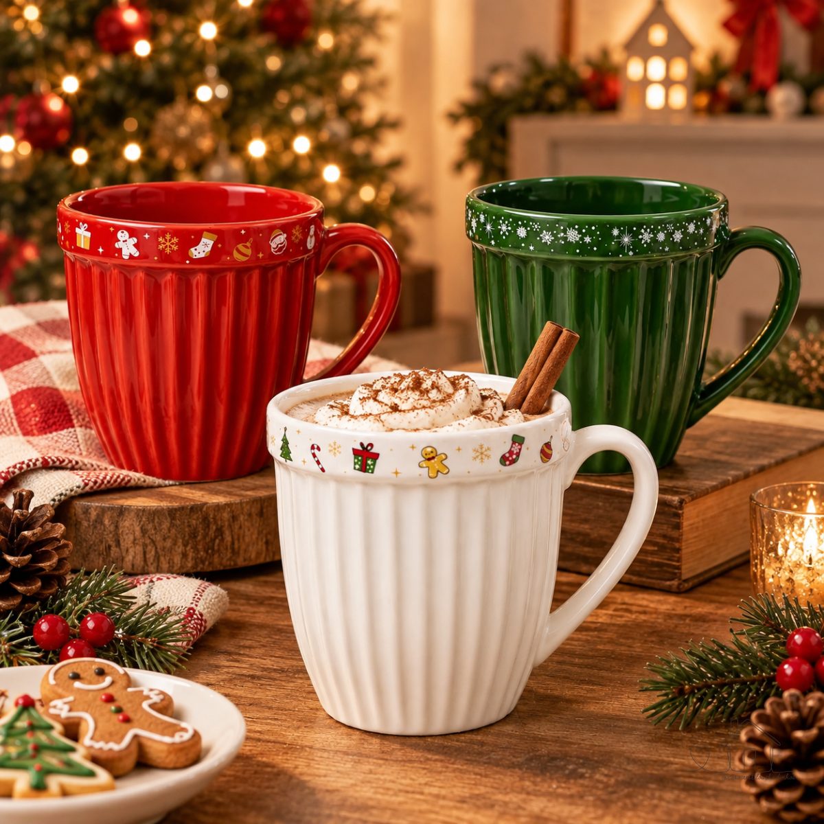 Caneca Itália Natal Cerâmica 390ml Feliz Natal Presente