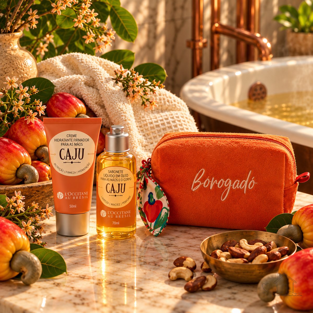 Kit Mini Caju L’Occitane au Brésil ✨ Autocuidado com hidratação intensa e um cheirinho irresistível de caju 🍊💛