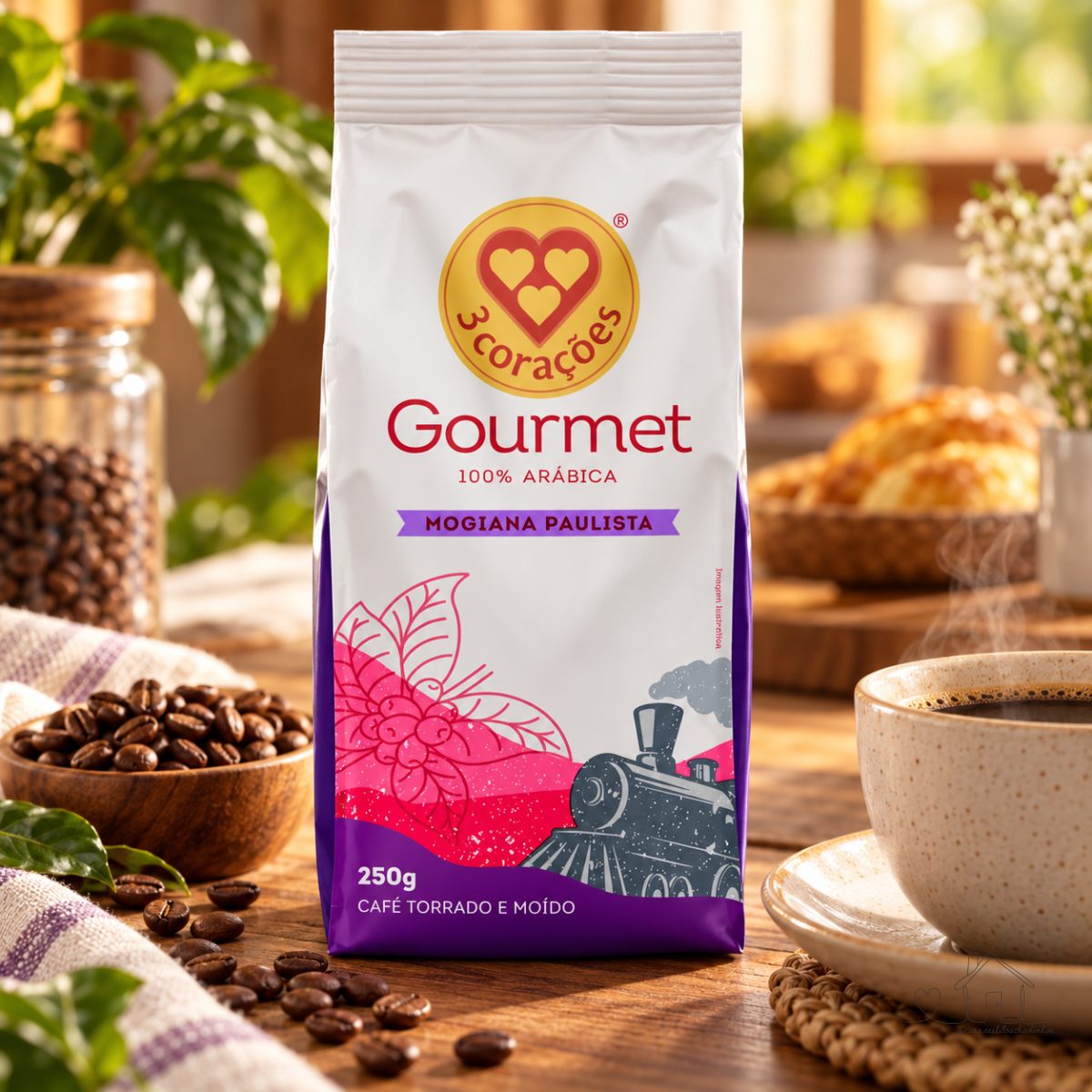 3 Corações Café Torrado e Moído Gourmet Mogiana Paulista, 250G