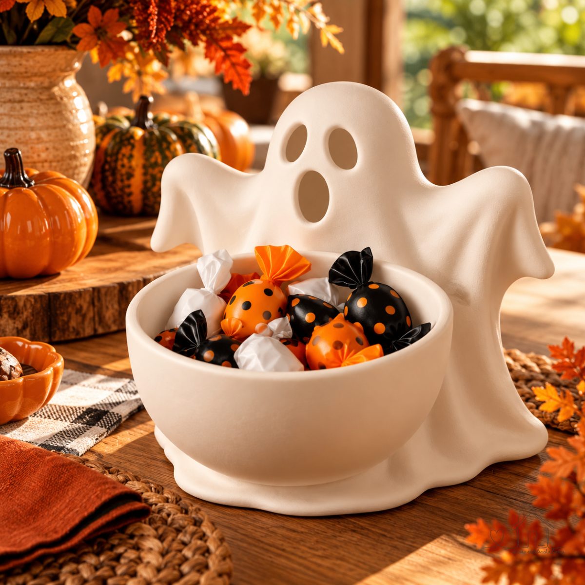 Pote Fantasma Halloween Porta Doces - Decoração Temática
